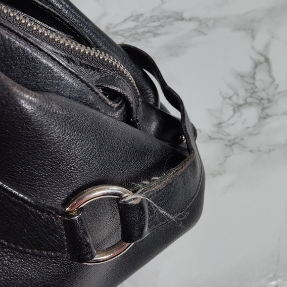 Salvatore Ferragamo Half Moon Black Leather Shoulder Bag AS-IS - Picture 7 of 15